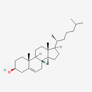 molecular formula C28H48O B1254623 (3S,8R,9S,10R,13R,14S,17R)-10,13,14-trimethyl-17-[(2R)-6-methylheptan-2-yl]-1,2,3,4,7,8,9,11,12,15,16,17-dodecahydrocyclopenta[a]phenanthren-3-ol 