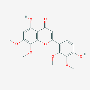molecular formula C19H18O8 B1254632 5,4'-二羟基-7,8,2',3'-四甲氧基黄酮 