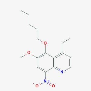 4-Ethyl-6-methoxy-8-nitro-5-(pentyloxy)quinoline