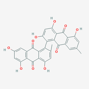 molecular formula C30H18O10 B1254636 2,4,4',5,5',7'-六羟基-2',7-二甲基-1,1'-联蒽醌 