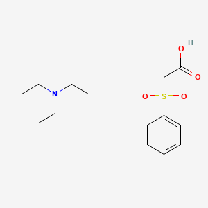 2-(benzenesulfonyl)acetic acid;N,N-diethylethanamine