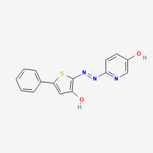 2-[2-(5-Hydroxypyridin-2-yl)hydrazinylidene]-5-phenylthiophen-3(2H)-one