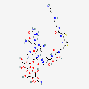 molecular formula C57H89N19O21S2 B1254640 Bleomycetin 