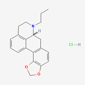 molecular formula C20H22ClNO2 B1254654 (-)-MDO-NPA hydrochloride 