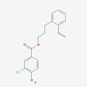 molecular formula C18H17ClO3 B12546568 3-(2-Ethenylphenyl)propyl 3-chloro-4-hydroxybenzoate CAS No. 143304-74-9