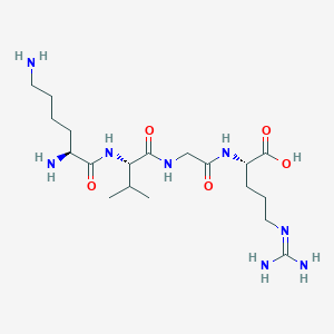 molecular formula C19H38N8O5 B12546574 L-Lysyl-L-valylglycyl-N~5~-(diaminomethylidene)-L-ornithine CAS No. 868046-88-2