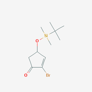 2-Bromo-4-{[tert-butyl(dimethyl)silyl]oxy}cyclopent-2-en-1-one