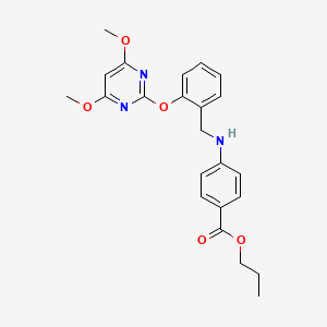 molecular formula C23H25N3O5 B1254702 Propyl 4-(2-(4,6-dimethoxypyrimidin-2-yloxy)benzylamino)benzoate 