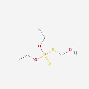 molecular formula C5H13O3PS2 B1254708 Diethoxy(hydroxymethylthio)phosphine sulfide 