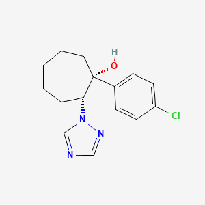 molecular formula C15H18ClN3O B1254711 (1R,2R)-1-(4-Chlorophenyl)-2-(1H-1,2,4-triazole-1-yl)cycloheptanol 