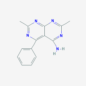 molecular formula C14H13N5 B12547315 2,7-Dimethyl-5-phenylpyrimido[4,5-d]pyrimidin-4-amine CAS No. 142271-06-5