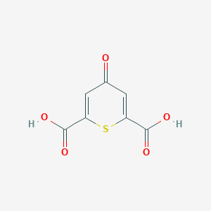 molecular formula C7H4O5S B12547327 4-Oxo-4H-thiopyran-2,6-dicarboxylic acid CAS No. 671215-19-3