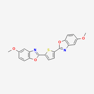 molecular formula C20H14N2O4S B12547335 2,2'-(Thiene-2,5-diyl)bis(5-methoxy-1,3-benzoxazole) CAS No. 143874-03-7