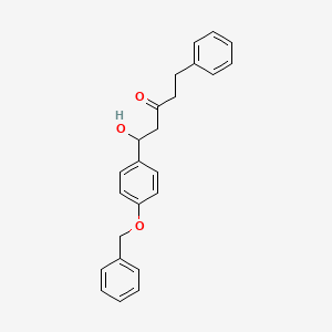 molecular formula C24H24O3 B12547364 1-[4-(Benzyloxy)phenyl]-1-hydroxy-5-phenylpentan-3-one CAS No. 821771-91-9