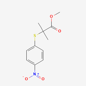 molecular formula C11H13NO4S B12547439 Methyl 2-methyl-2-[(4-nitrophenyl)sulfanyl]propanoate CAS No. 144865-23-6