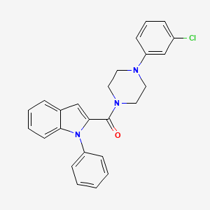 molecular formula C25H22ClN3O B12547513 [4-(3-Chlorophenyl)-piperazin-1-yl](1-phenylindol-2-yl)methanone CAS No. 832735-64-5