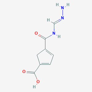 molecular formula C8H9N3O3 B12547515 4-[[(E)-hydrazinylidenemethyl]carbamoyl]cyclopenta-1,3-diene-1-carboxylic acid 