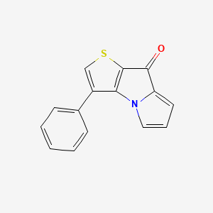 molecular formula C15H9NOS B12547542 3-Phenylthieno[2,3-b]pyrrolizin-8-one CAS No. 156274-15-6