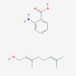 molecular formula C17H25NO3 B12547573 2-Aminobenzoic acid;3,7-dimethylocta-2,6-dien-1-ol CAS No. 177537-03-0