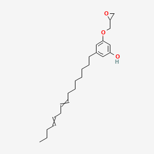 molecular formula C24H36O3 B12547629 3-[(Oxiran-2-yl)methoxy]-5-(pentadeca-8,11-dien-1-yl)phenol CAS No. 671197-44-7