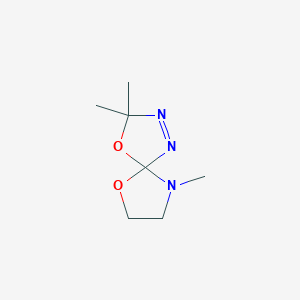 molecular formula C7H13N3O2 B12547633 3,3,9-Trimethyl-4,6-dioxa-1,2,9-triazaspiro[4.4]non-1-ene CAS No. 176964-68-4