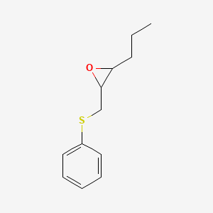 molecular formula C12H16OS B12547658 2-[(Phenylsulfanyl)methyl]-3-propyloxirane CAS No. 142286-43-9