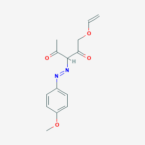 molecular formula C14H16N2O4 B12547685 1-(Ethenyloxy)-3-[(E)-(4-methoxyphenyl)diazenyl]pentane-2,4-dione CAS No. 828913-05-9