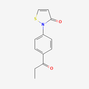 molecular formula C12H11NO2S B12547693 2-(4-Propanoylphenyl)-1,2-thiazol-3(2H)-one CAS No. 870476-67-8