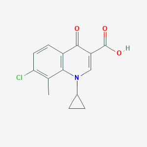 molecular formula C14H12ClNO3 B125478 7-氯-1-环丙基-1,4-二氢-8-甲基-4-氧代-3-喹啉甲酸 CAS No. 103877-20-9