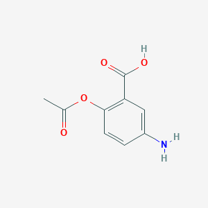 molecular formula C9H9NO4 B1254781 Benzoic acid, 2-(acetyloxy)-5-amino- CAS No. 99450-52-9