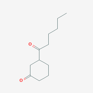 Cyclohexanone, 3-(1-oxohexyl)-