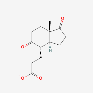 molecular formula C13H17O4- B1254838 9,17-二氧代-1,2,3,4,10,19-己烷雄烷-5-酸酯 
