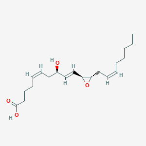 molecular formula C20H32O4 B1254847 (8R)-hydroxy-(11S,12S)-epoxyicosa-(5Z,9E,14Z)-trienoic acid 