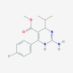 molecular formula C15H18FN3O2 B125485 2-氨基-4-(4-氟苯基)-6-异丙基-1,6-二氢嘧啶-5-甲酸甲酯 CAS No. 712320-62-2