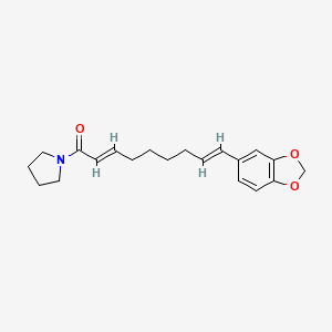 molecular formula C20H25NO3 B1254938 1-[(2E,8E)-9-(3,4-亚甲二氧基苯基)-2,8-癸二烯酰基]吡咯烷 