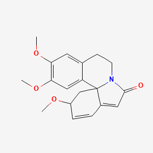 molecular formula C19H21NO4 B1254942 2,11,12-Trimethoxy-1,2,8,9-tetrahydroindolo[7a,1-a]isoquinolin-6-one 