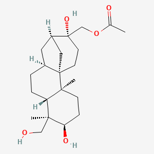 molecular formula C22H36O5 B1254980 Aphidicolin-17-monoacetate 