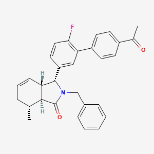 (3R,3aS,7R,7aS)-3-[3-(4-acetylphenyl)-4-fluorophenyl]-7-methyl-2-(phenylmethyl)-3a,6,7,7a-tetrahydro-3H-isoindol-1-one