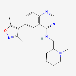 6-(3,5-dimethyl-4-isoxazolyl)-N-[(1-methyl-2-piperidinyl)methyl]-4-quinazolinamine