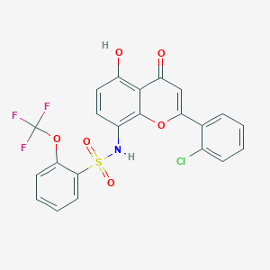 N-[2-(2-chlorophenyl)-5-hydroxy-4-oxo-1-benzopyran-8-yl]-2-(trifluoromethoxy)benzenesulfonamide