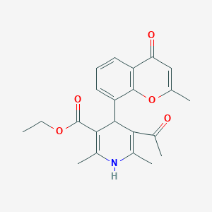 Ethyl 5-acetyl-2,6-dimethyl-4-(2-methyl-4-oxo-4H-chromen-8-yl)-1,4-dihydropyridine-3-carboxylate
