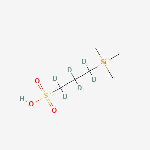 molecular formula C6H16O3SSi B1255002 3-(Trimethylsilyl)-1-propanesulfonic acid-d6 