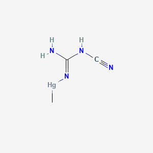molecular formula C3H6HgN4 B1255009 Morsodren CAS No. 502-39-6