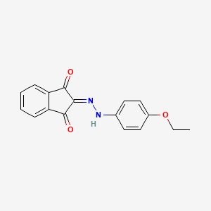 molecular formula C17H14N2O3 B12550153 2-[2-(4-Ethoxyphenyl)hydrazinylidene]-1H-indene-1,3(2H)-dione CAS No. 143868-04-6