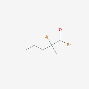 molecular formula C6H10Br2O B12550161 2-Bromo-2-methylpentanoyl bromide CAS No. 143247-69-2