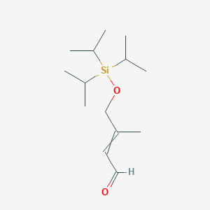 molecular formula C14H28O2Si B12550259 3-Methyl-4-{[tri(propan-2-yl)silyl]oxy}but-2-enal CAS No. 832720-94-2