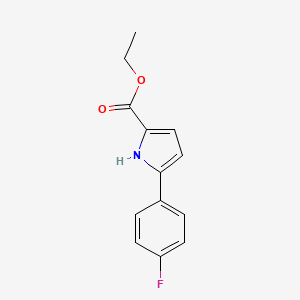 molecular formula C13H12FNO2 B12550268 1H-Pyrrole-2-carboxylic acid, 5-(4-fluorophenyl)-, ethyl ester CAS No. 143446-15-5