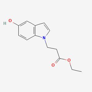 molecular formula C13H15NO3 B12550303 ethyl 3-(5-hydroxy-1H-indol-1-yl)propanoate CAS No. 142403-34-7