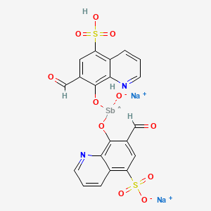 molecular formula C20H12N2Na2O11S2S B1255032 Antimonyl-7-formyl-8-hydroxyquinoline-5-sulphonate CAS No. 77824-43-2