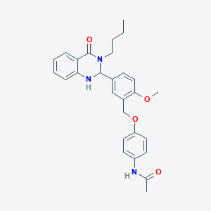 N-[4-[[5-(3-butyl-4-oxo-1,2-dihydroquinazolin-2-yl)-2-methoxyphenyl]methoxy]phenyl]acetamide